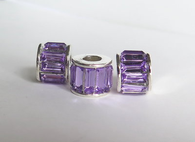 Perla a foro largo con strass VIOLA PFL129 Perla a foro largo con strass VIOLA PFL129