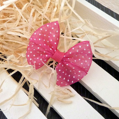 1 Fiocco 50x45 mm applicazione nastro col. fucsia 1 Fiocco 50x45 mm applicazione nastro col. fucsia