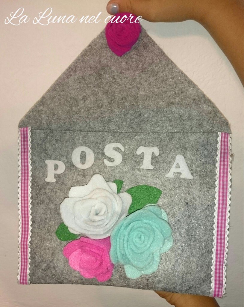 Porta posta grigio in feltro per la casa e per te decorare cas ... Porta a libro grigia