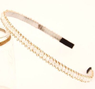 Cerchietto con perline bianche e champagne idea regalo Natale per lei Cerchietto con perline bianche e champagne idea regalo Natale per lei
