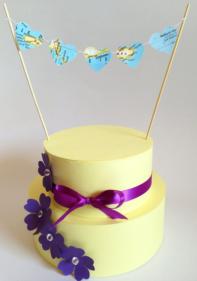 Cake topper con cuori geo Cake topper con cuori geo