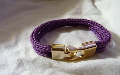 Bracciale doppio tubolare viola Bracciale doppio tubolare viola