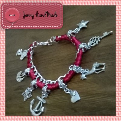 Bracciale catena e cordoncino Bracciale catena e cordoncino