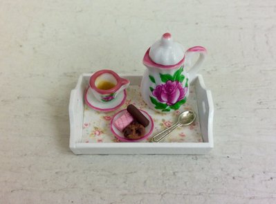 Vassoio colazione dollshouse miniature Vassoio colazione dollshouse miniature
