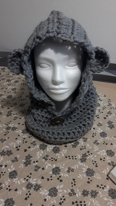 COPRICAPO CON ORECCHIE GRIGIO COPRICAPO CON ORECCHIE GRIGIO