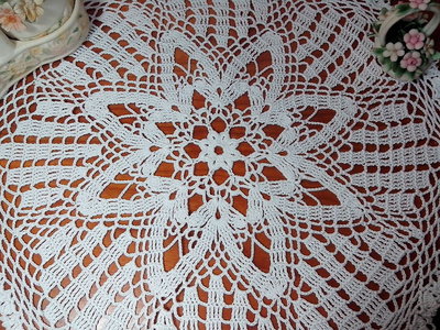 Centrino a uncinetto bianco, grande centrotavola, pizzo ... Centrotavola uncinetto schema