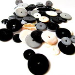 Kit "Vintage" per collane con madreperla e filato di puro lino - FREE SHIPPING .