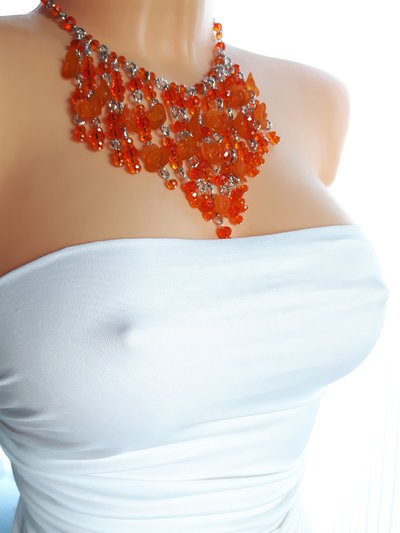 Collana goccia Arancione Collana goccia Arancione