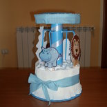 TORTA DI PANNOLINI GIOSTRA DI PANNOLINI DIAPERS CAKES GIOSTRI