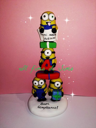 cake topper minions in pasta polimerica cake topper minions in pasta polimerica