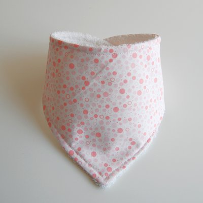 bavaglia a bandana con pois rosa bavaglia a bandana con pois rosa