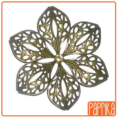 2 Filigrane bronzo a fiore 2 Filigrane bronzo a fiore