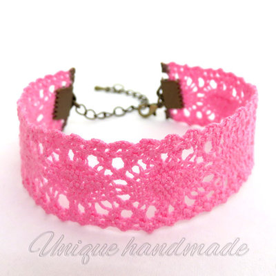 Bracciale rosa di pizzo Bracciale rosa di pizzo