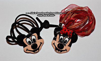 Collana in Fimo Topolino e Topolina Collana in Fimo Topolino e Topolina