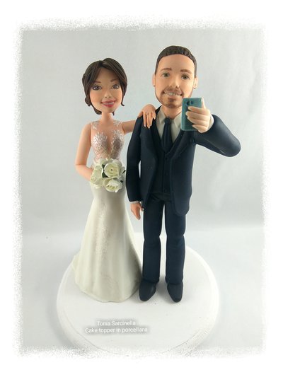 Cake topper sposi personalizzati selfie Cake topper sposi personalizzati selfie