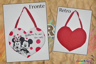 Cuore "Welcome" Con Topolino e Minni Cuore "Welcome" Con Topolino e Minni