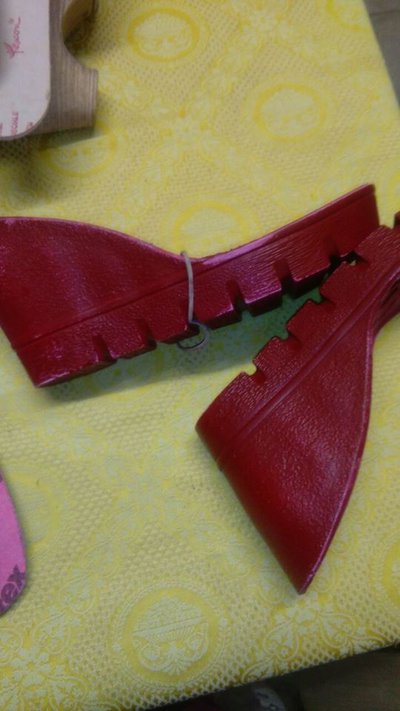 suola modello 28 rosso cm24 suola modello 28 rosso cm24