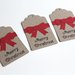 Gift tag natalizie con fiocco (3 pezzi)