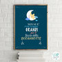 Poster stampabile della buonanotte, Regalo da appendere in cameretta, stampa bambini, quadro cameretta stampabile, illustrazione digitale