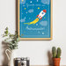 Astronauta Poster stampabile per bambini, Regalo da appendere in cameretta, stampa per bambini, quadro cameretta stampabile
