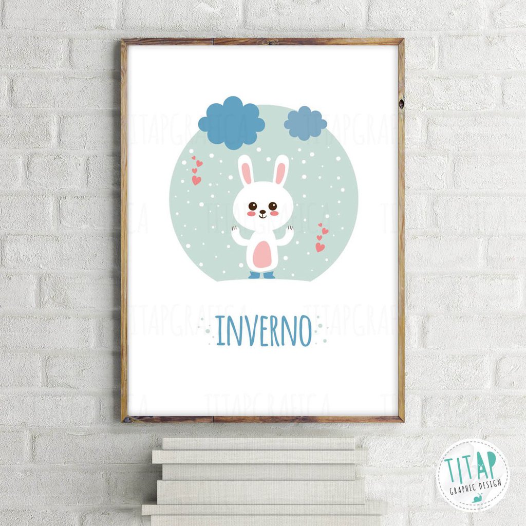 Set di 4 quadri cameretta, 4 stagioni camera bambini arredo nur ... Quadri per bimbi