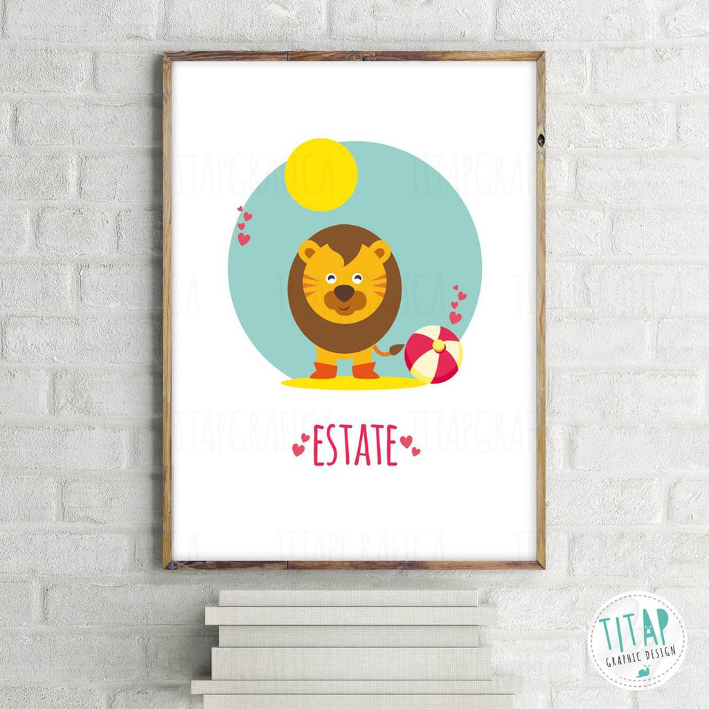 Decorazioni Parete Animali 6 Quadretti Per Cameretta Bambini Con Animali Della Foresta - Stampa Su Tela | Decorazione Colorata Poster Cameretta Bambini - 12