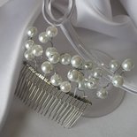 Fermaglio per capelli da sposa in oro rosa: copricapo da sposa con perle e cristalli - ETTA - Italia