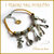 Bracciale charm oro " I Love Paris " ciondoli torre eiffell farfalla rocailles moulin rouge idea regalo donna ragazza bijoux natale