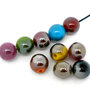 30 perle acriliche 10mm metallizzate colori assortiti