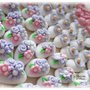  Confetti decorati battesimo, glicine e rosa