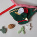 Spilla-decorazione natalizia.Tazza in feltro verde.Ricamata a mano con rose e foglie,passamaneria.Accessorio donna.Regalo.Ornamento natale.