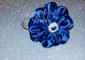 Cerchietto con fiore blu