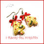 Orecchini Natale " biscotti  natalizi   " albero natale dolcetti fimo cernit premo kawaii idea regalo bambina donna clip  ragazza 