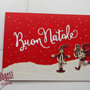 Card Natalizia con decorazione legno