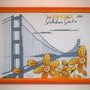 Quadro ricamato "Golden Gate"