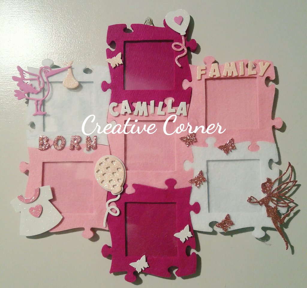 Cornice puzzle personalizzabile - Bambini - Nascita - di Creative C