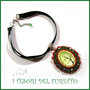 Collana collarino serie   " Burlesque verde rosso " girocollo idea regalo gotic elegante idea regalo Natale embroidery  cammeo 