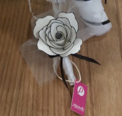 AUEAR Set Corpetto Da Polso E Fiore All'Occhiello Per Damigella E Sposo - Rosa - Accessori Matrimonio E Festa
