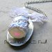 Collana Torta con ripieno alle fragole a forma di cuore  glassata con panna e codette - miniature - kawaii