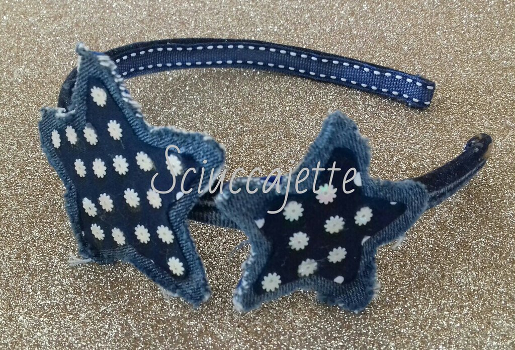 Fascia Per Capelli A Stella Glitterata 2 Pezzi - Cerchietto Per Feste, Capodanno, Carnevale E Foto - Foto 3