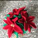 Natale - vaso di ceramica bianca con stelle di Natale di lana cotta rossa