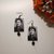 Frida kahlo orecchini di carta pendenti bianco e nero.