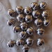 22 Perle Metallo color argento 16 mm.