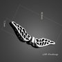 Charm "Angel Wings" color argento (32x7mm) (cod. new)