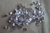 100 terminali fermafili metallo color argento 9 mm.