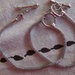 Bracciale base maglia tubolare per perle a foro largo color silver diametro 3 mm. lunghezza 20