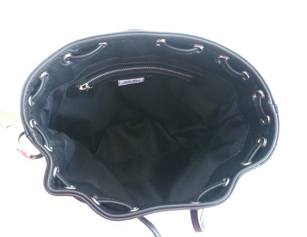 House Of Leather Zaino In Vera Pelle Donna Grande - Nero, Organizer Da 33x26x13 Cm, Con Tasche Multiple E Cinghia Regolabile