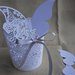 Farfalle carta perlata bianca taglio laser segnaposto personalizzabili