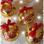 Set 4 palline di natale personalizzate con nome