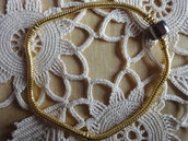 1 Bracciale color oro cm.23 x0,3 per perle foro largo 
